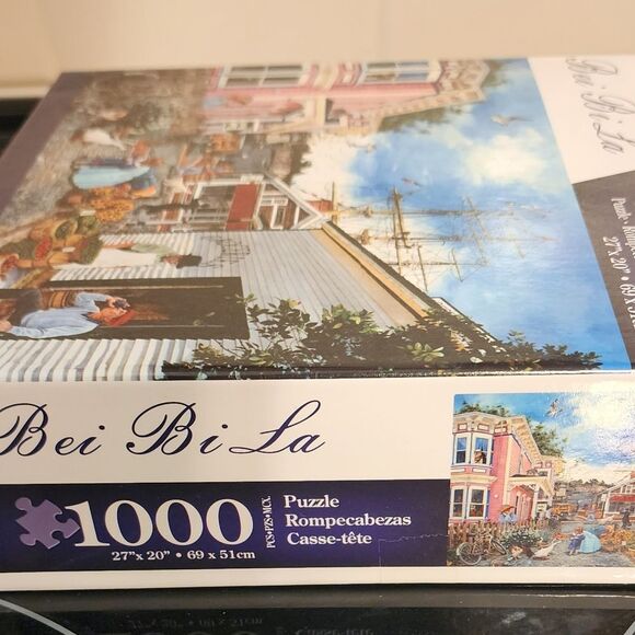 SEAPORT VILLAGE 1000 Piece JIGSAW PUZZLE, ADULT & TEENS DIFFICULT LANDSCAPE NEW - Picture 4 of 4